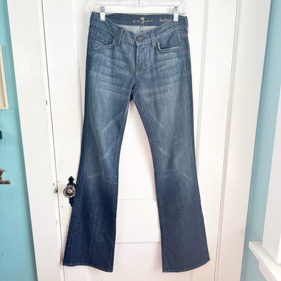 7 For All Mankind Medallion Pocket Bootcut Jeans Women’s Size 26 Embellished - Picture 2 of 12